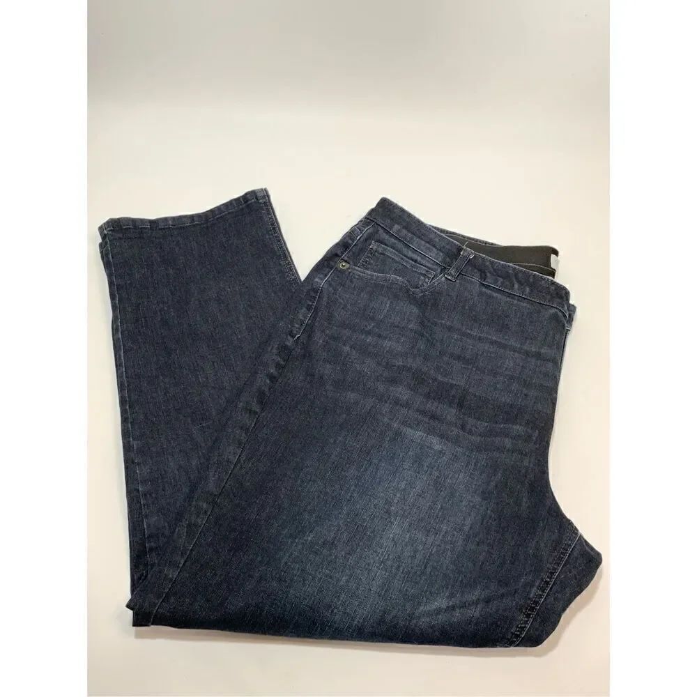 City Blues Women's Eco-Friendly Denim High Rise Relaxed Fit Jeans Blue Size 24W